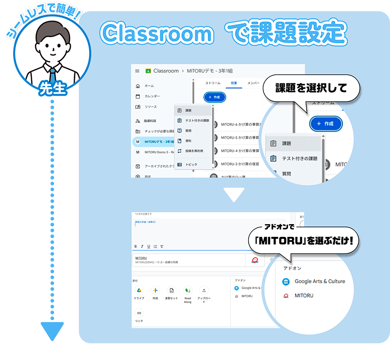 シームレスで簡単！